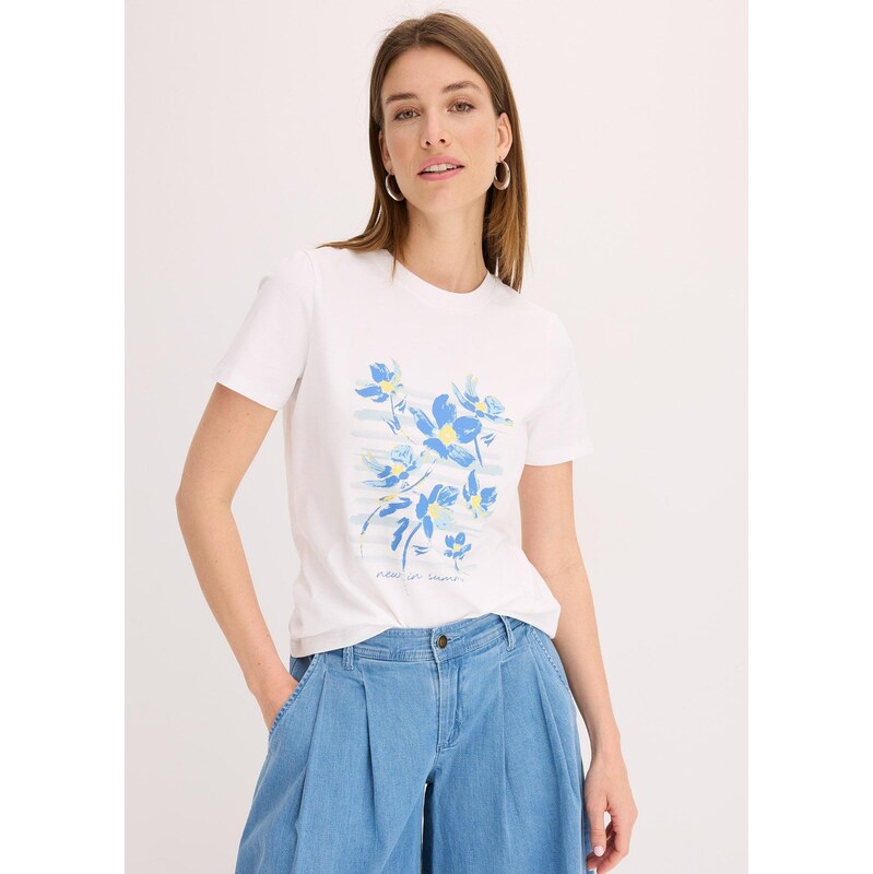 bonprix Tričko z elastického bavlneného mixu, farba biela 63234736