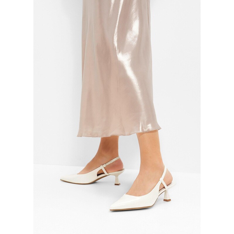 bonprix Lodičky Sling, farba biela 63234753