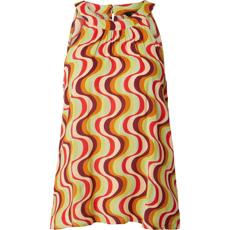 King Louie Top Virna Jiggy Voile krémová / limetová / baklažánová / 63350023