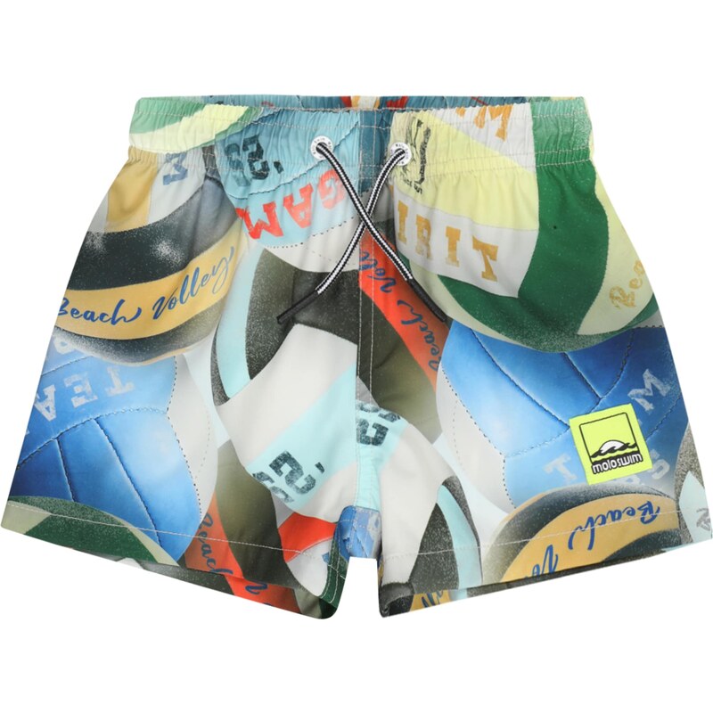 Molo Plavecké šortky Niko modrá / svetložltá / tmavozelená / biela 63241132