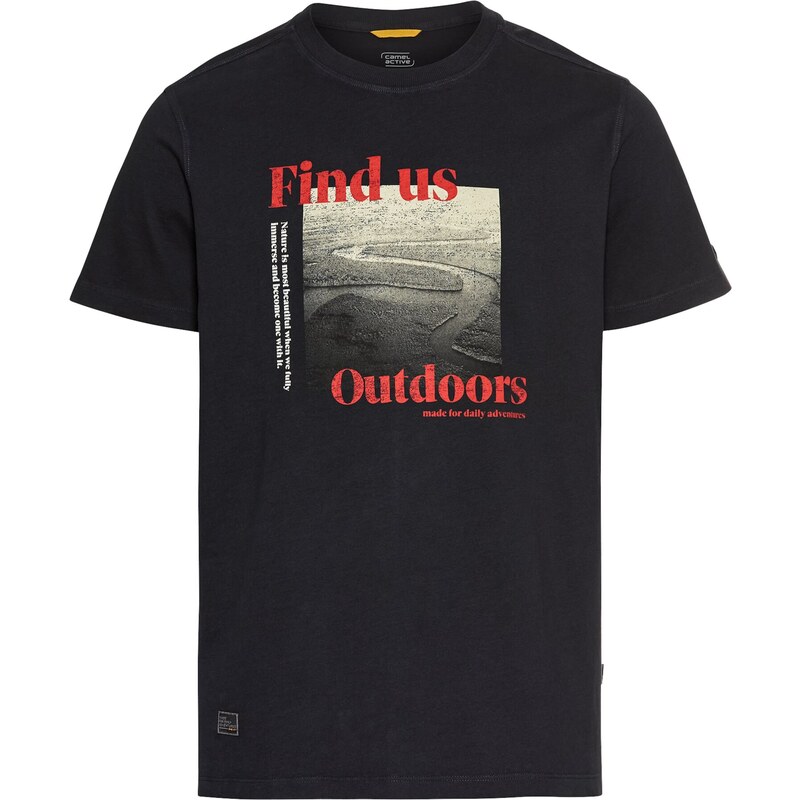 CAMEL ACTIVE Tričko tmavomodrá / tmavosivá / červená / biela 63240197