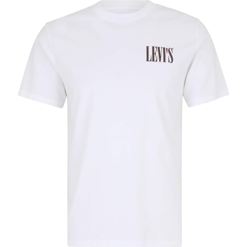 LEVIS Tričko Relaxed Graphic Tee tmavohnedá / biela 63240913
