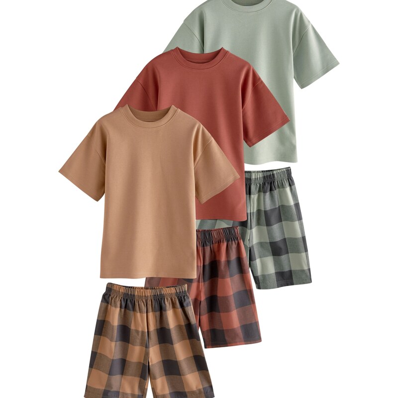 Next Pyžamo námornícka modrá / svetlomodrá / hrdzavohnedá / zelená 63240380