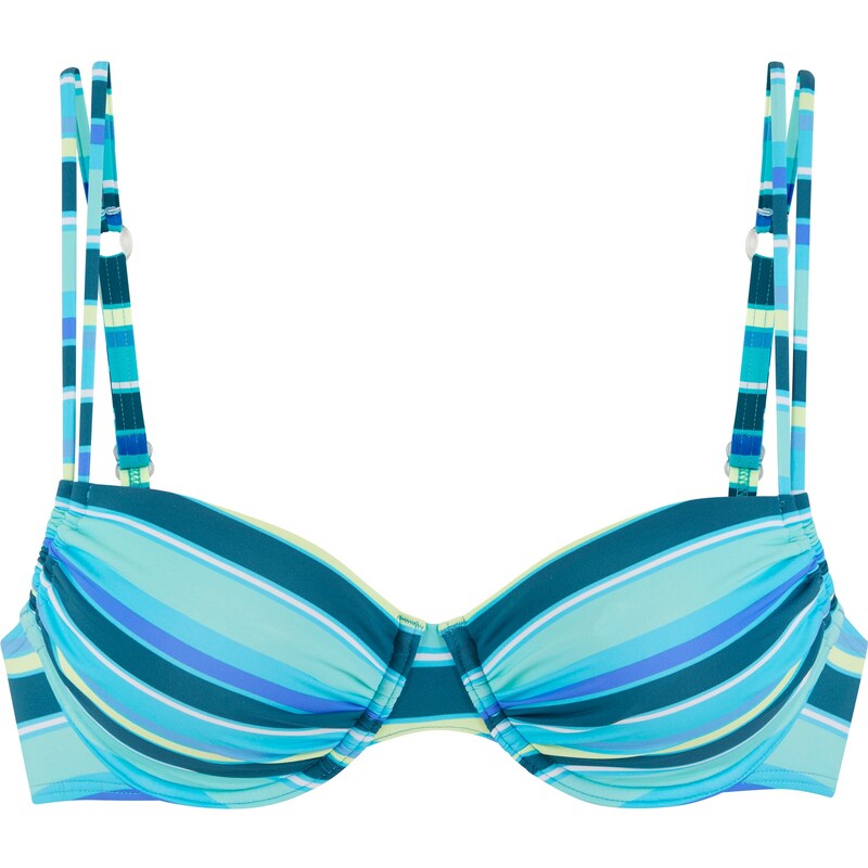 s.Oliver Bikinový top tyrkysová / azúrová / petrolejová / biela 63239082