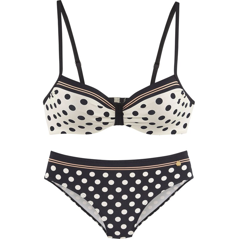 LASCANA Bikiny tmavožltá / čierna / biela 63240835