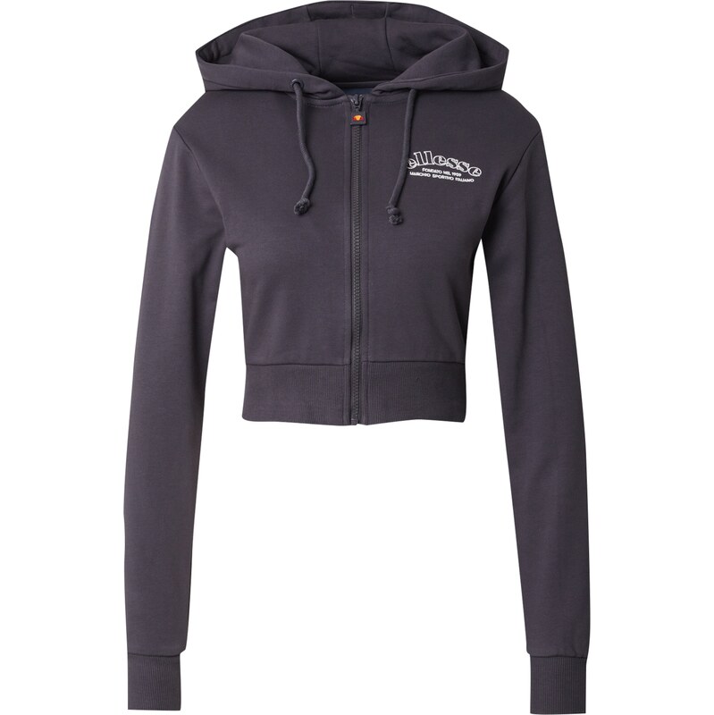 ELLESSE Tepláková bunda ZERMATT tmavosivá / biela 65877413