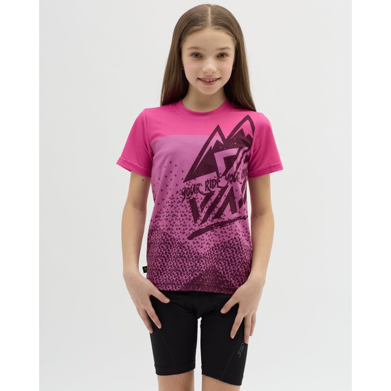 Detský enduro dres Silvini Denni fialová/ružová 63247876