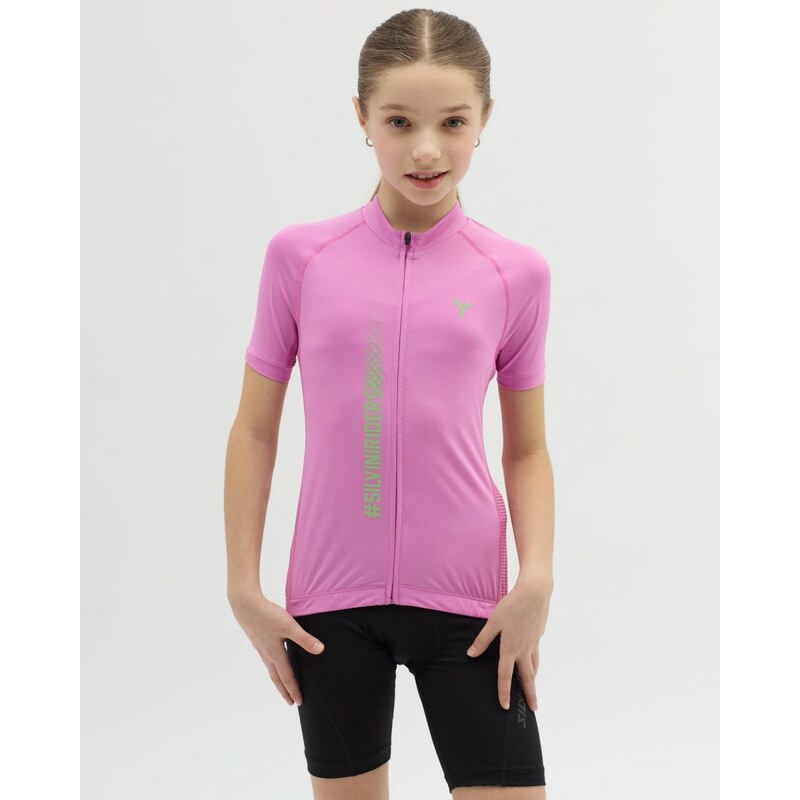 Detský cyklistický dres Silvini Mazzani ružová 63247879