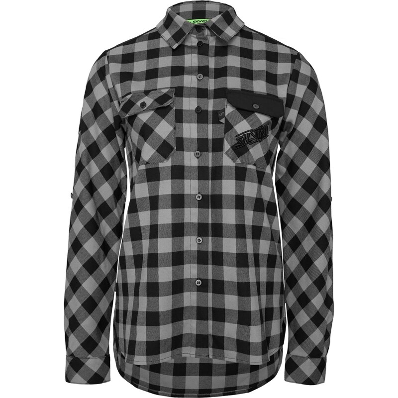 Dámska enduro flanelová košeľa Silvini Briona šedá/čierna 63247905