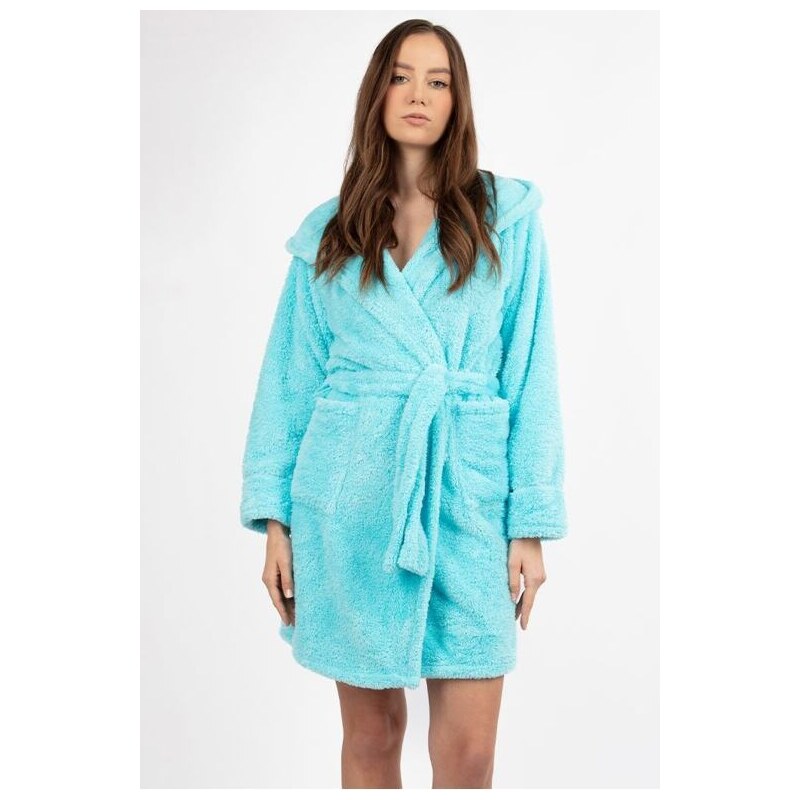 DKaren Dámsky huňatý župan Diana tyrkysový 5537671