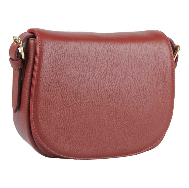 Červená kožená talianska crossbody kabelka Caterina Rossa Scura 63250216
