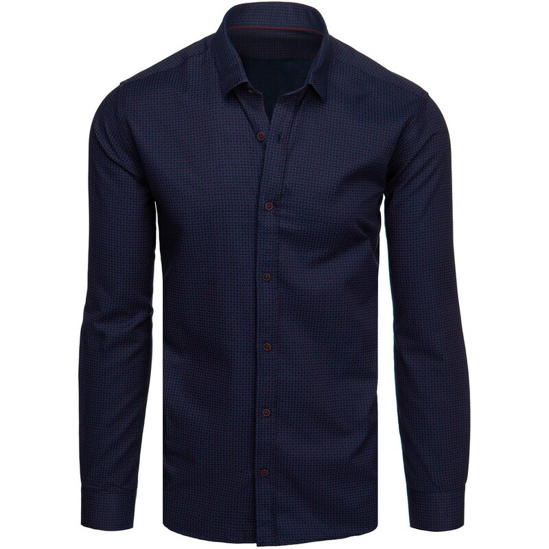 Dstreet Elegantná pánska košeľa fialovej farby so vzorom 63249753