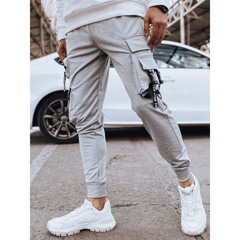 Dstreet Pánske teplákové kapsáče sivej farby 63249749