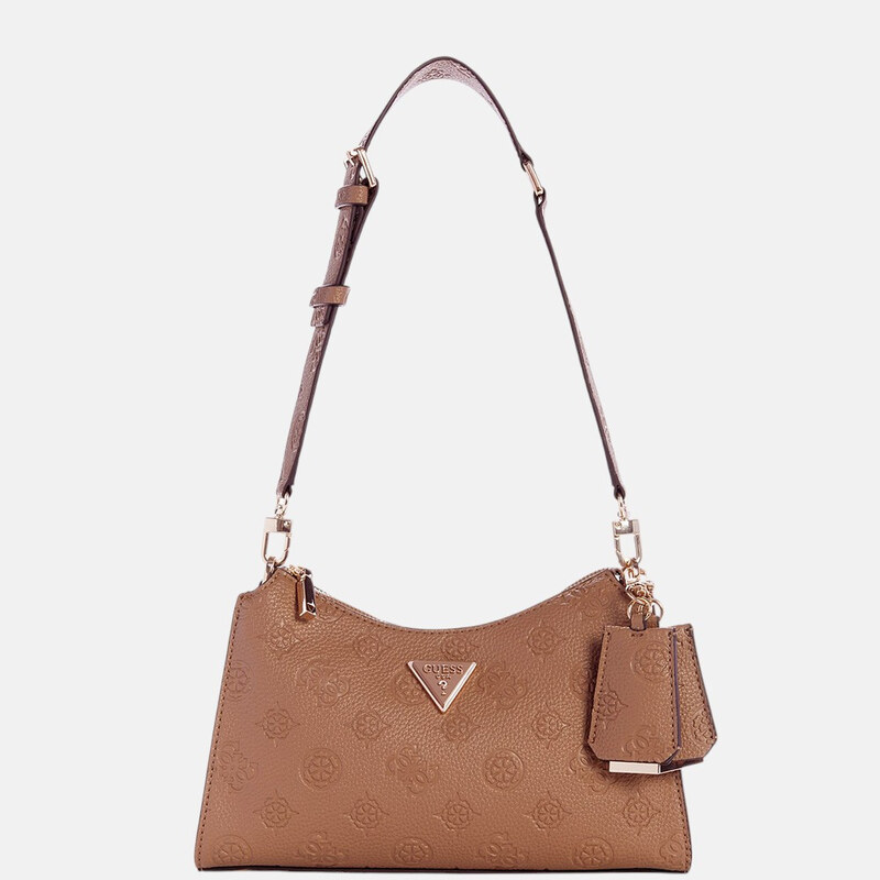 Hnědá kabelka Guess Cresidia top zip shoulder bag 56191 63249799