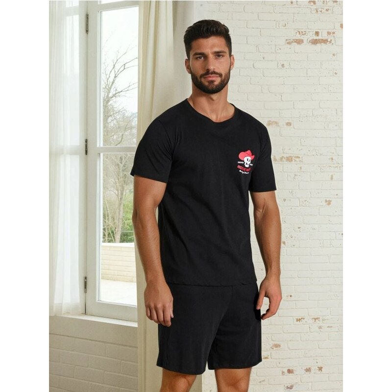 Sinsay - Dvojdielne pyžamo s potlačou - čierna 67158773