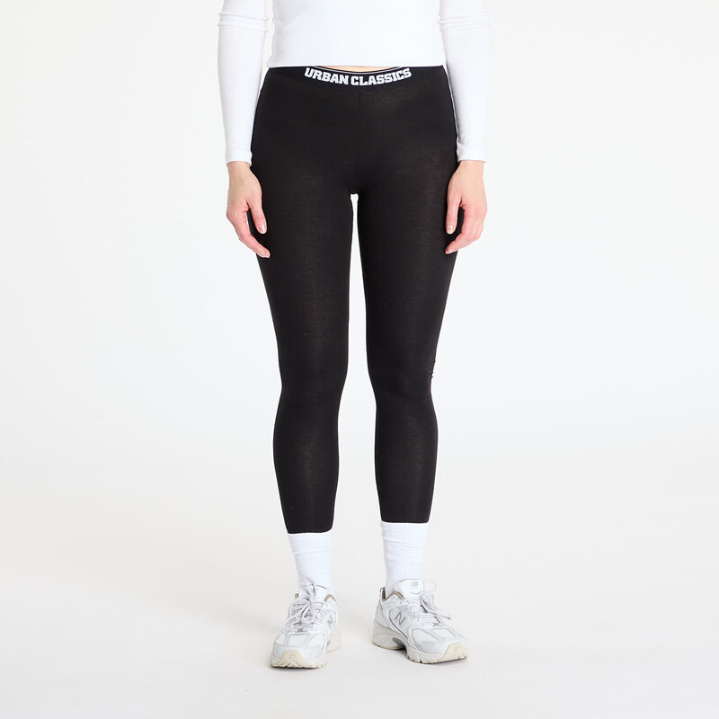 Legíny Urban Classics Ladies Logo Leggings Black S 47092715