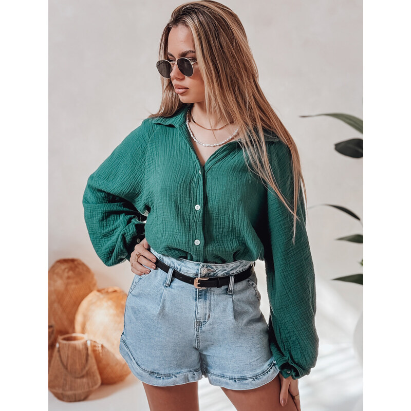 BASIC Dámske modré džínsové kraťasy SHORT LOVER s opaskom SY0468 63343479