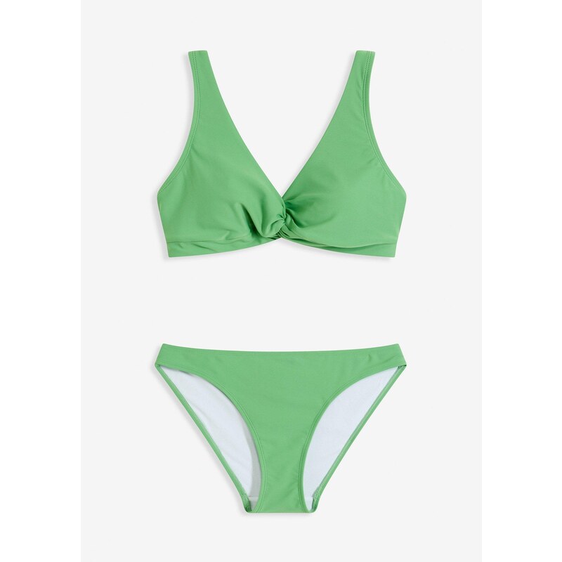 bonprix Bikiny (2-dielne) s pretočeným dizajnom, farba zelená 64149855