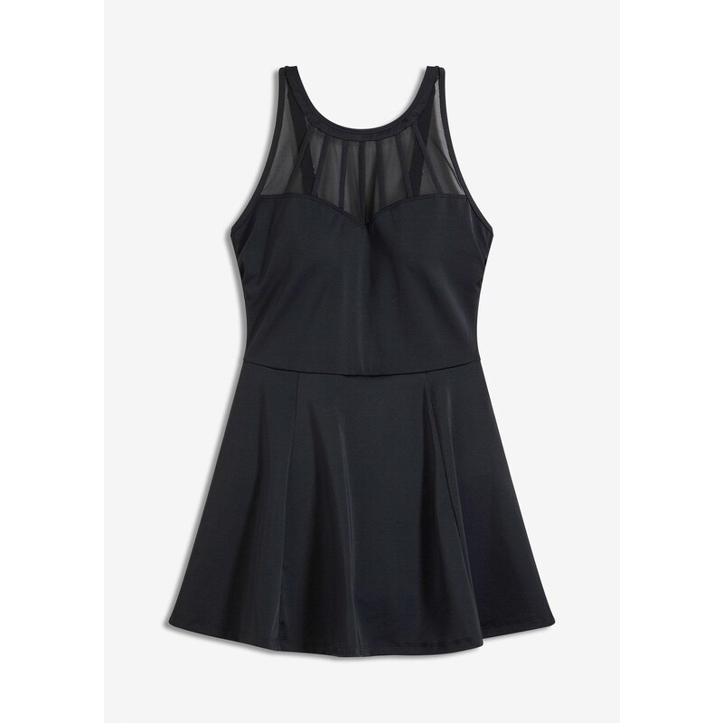 bonprix Sťahovacie kúpacie šaty, medium, s transparentnou sieťovinou, 48958430