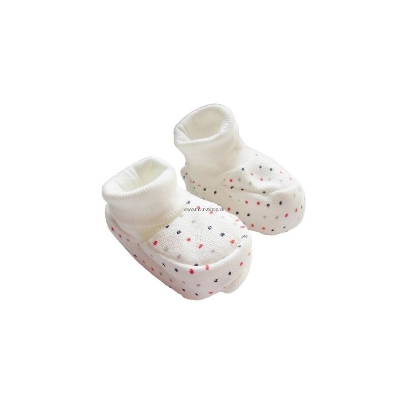 Papučky pre novorodenca Dots Red 63252719