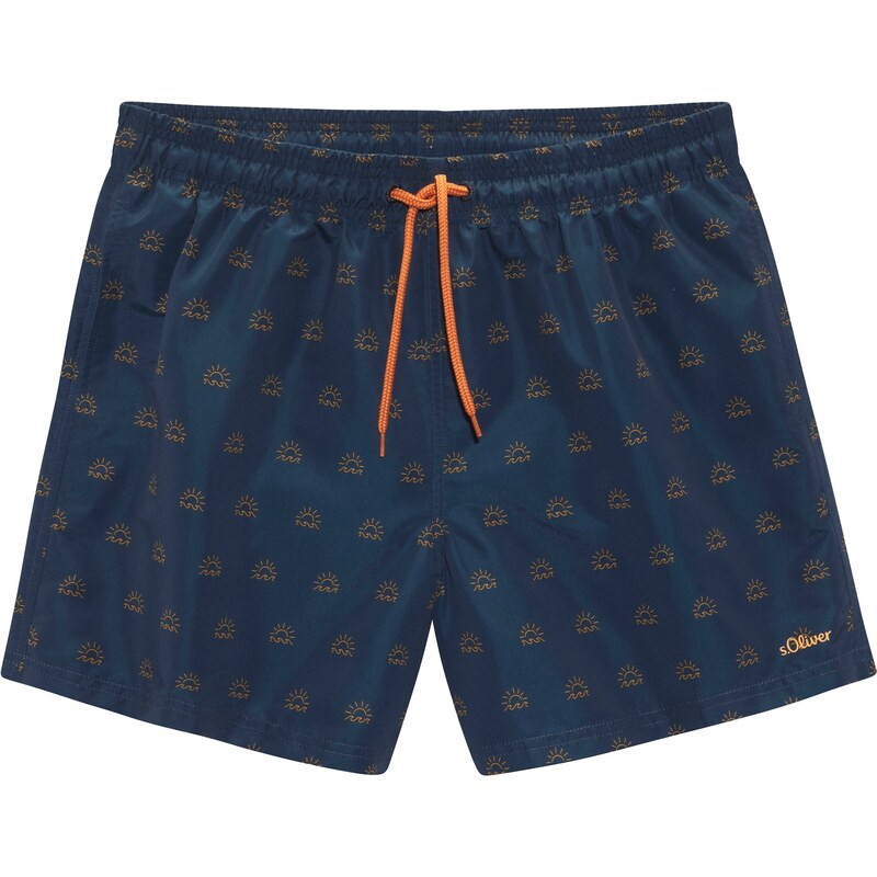 s.Oliver Plavecké šortky námornícka modrá / pastelovo oranžová 63253716