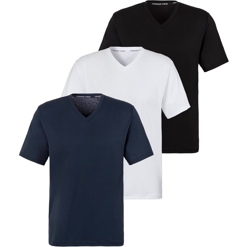 Copenhagen Studios Tričko tmavomodrá / čierna / biela 63254353