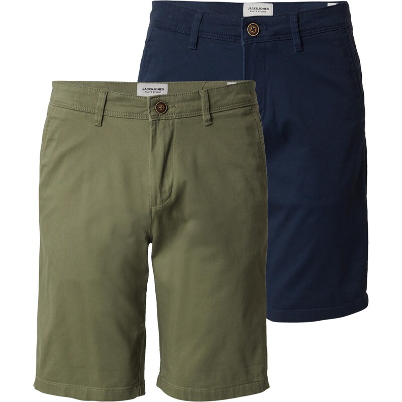 JACK & JONES Chino nohavice JPSTBowie námornícka modrá / olivová 63255019