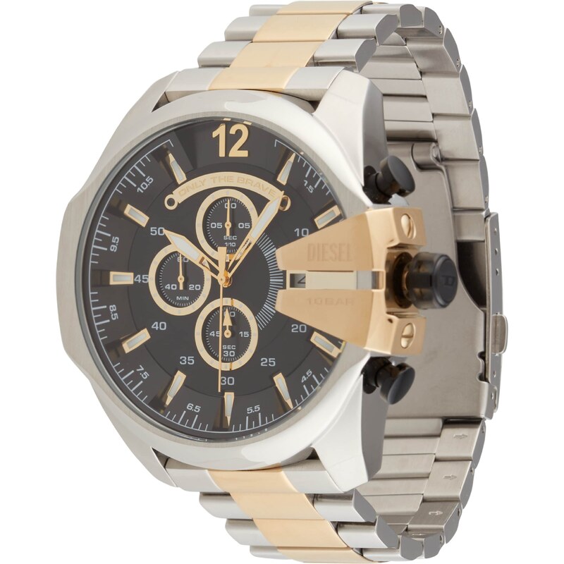 DIESEL Analógové hodinky MEGA CHIEF zlatá / čierna / strieborná 64864621