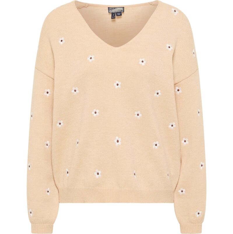 DreiMaster Vintage Sveter Idem béžová / hnedá / biela 63253188