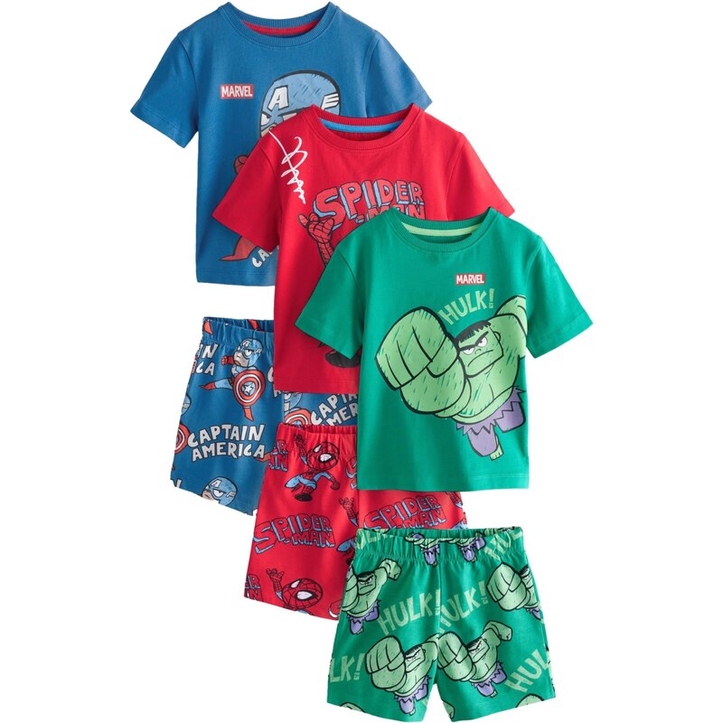 Next Pyžamo kráľovská modrá / limetová / červená / biela 63254405