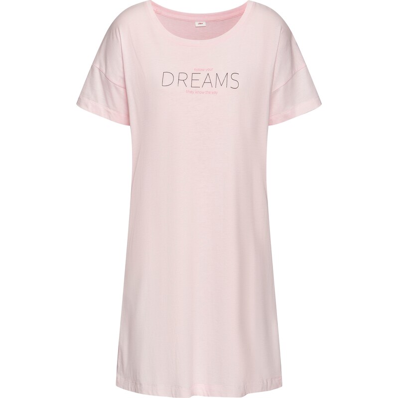 s.Oliver Nočná košieľka ružová / svetloružová / čierna 63253840