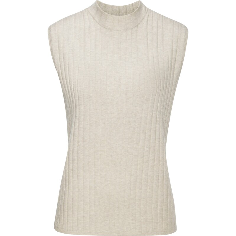 FRENCH CONNECTION Vyšívaný top sivá melírovaná 63254343