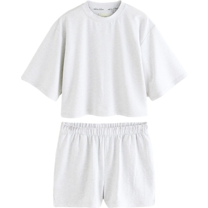 Next Pyžamo pastelovo žltá / svetlosivá 63254581