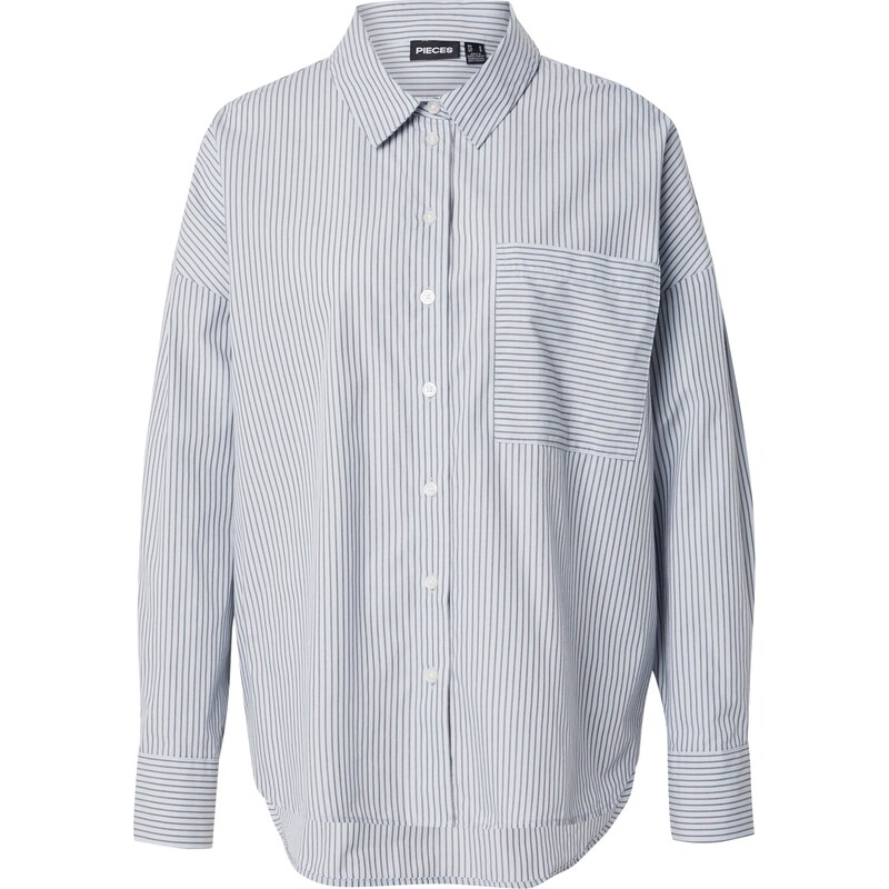 PIECES Blúzka PCFeline svetlomodrá / tmavošedá 63254997