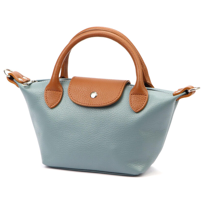 Kožená kabelka svetlo modrá Luka KZ57601 63487582