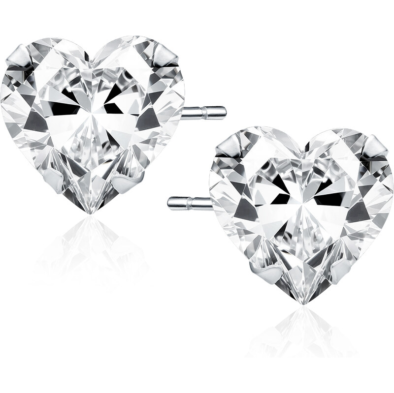 Olivie Stříbrné náušnice 7 mm SRDCE 9514 65048841