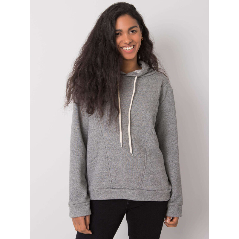 BASIC Svetlo šedá dámska mikina s kapucňou EM-BL-ES-21-525.10-gray 24121861