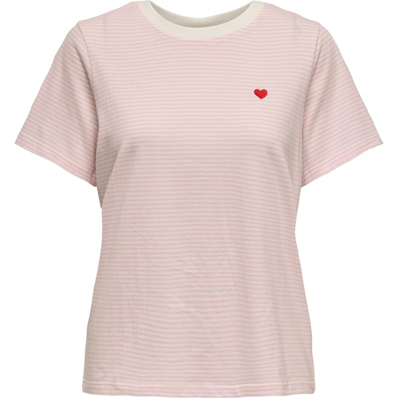 JDY Tričko JDYPISA ružová / biela 63261959