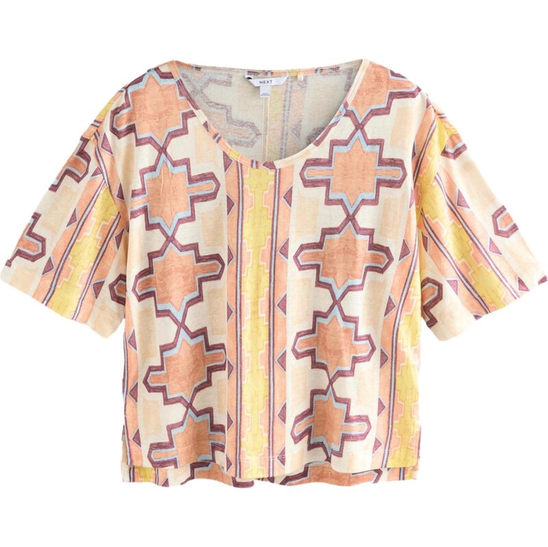 Next Tričko nebielená / svetložltá / farba lesného ovocia / pastelovo 63262089