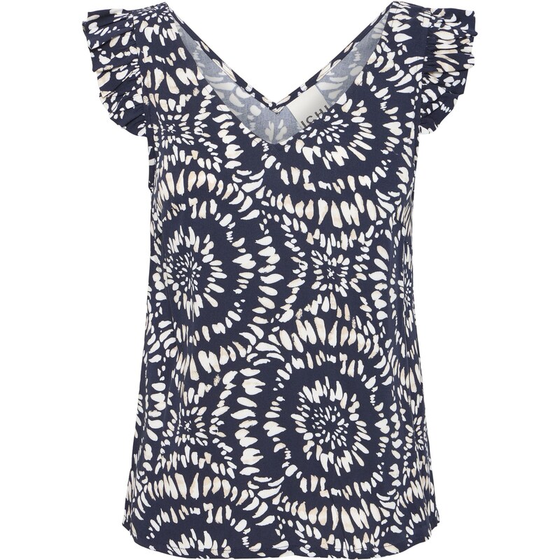 ICHI Top IHAYA svetlobéžová / tmavomodrá / biela 63262188