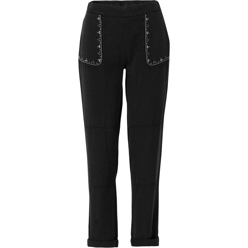 KOROSHI Nohavice čierna / biela 63262467