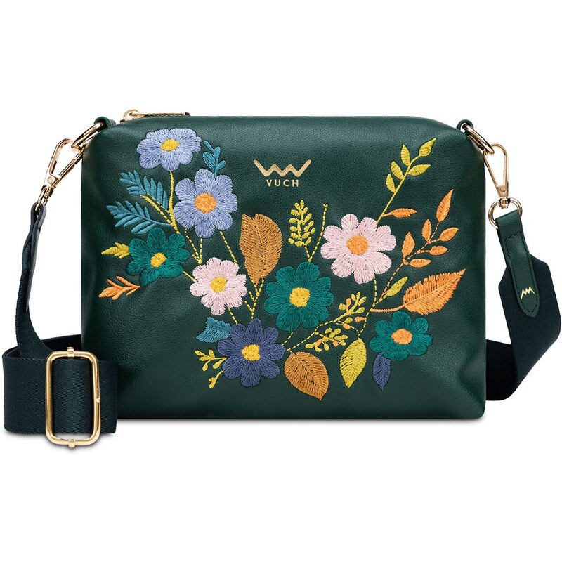 Vuch Dámska crossbody kabelka Coalie Flowers Green 66579839