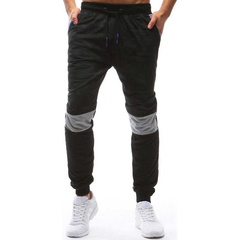 Dstreet Maskáčové trendové tepláky v čiernej farbe 63265086