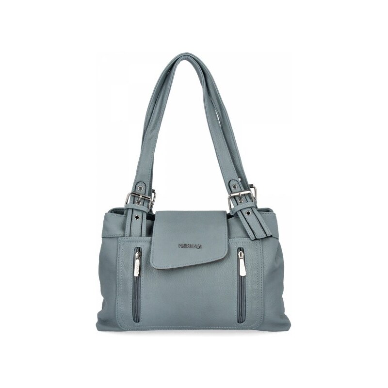 Torebka Damska Na Ramię 2 Komory firmy Hernan 066 Jasno Niebieska 63265204