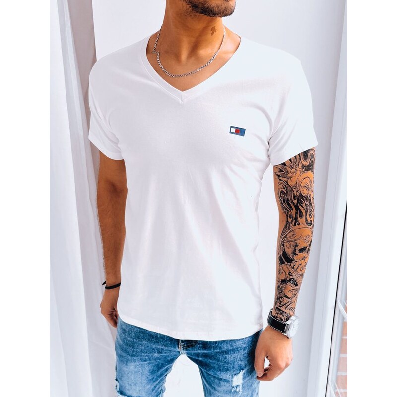 Dstreet Biele tričko na leto s nášivkou 63265689