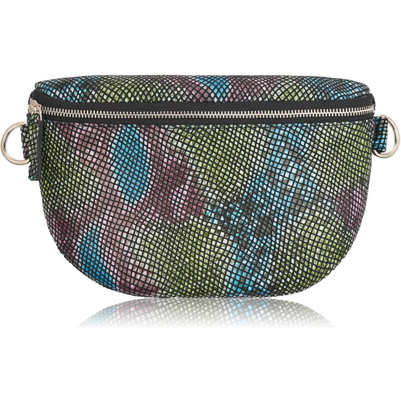 Paolo Peruzzi Dámska kožená ľadvinka s kvetinovým vzorom | farebná T 63265882