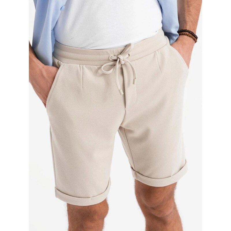 Ombre Clothing Pieskové chinos kraťasy V3 SRCS-0170 63774179