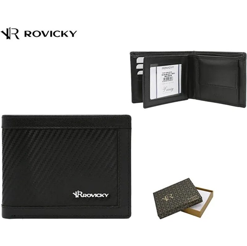 Štýlová pánska čierna peňaženka Rovicky 63299889