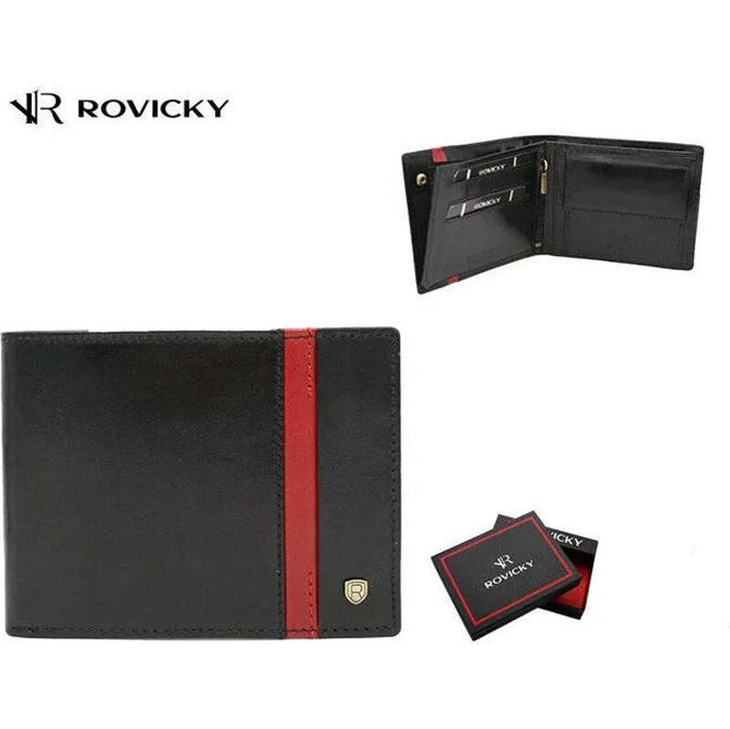 Trendy kožená čierna pánska peňaženka 63282598