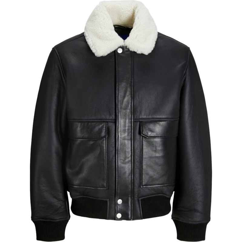 JACK & JONES Prechodná bunda JORMargate čierna / biela 59108416